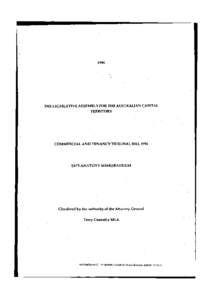 1994  THE LEGISLATIVE ASSEMBLY FOR THE AUSTRALIAN CAPITAL TERRITORY  COMMERCIAL AND TENANCY TRIBUNAL BILL 1994