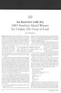 ALAN v30n3 - An Interview with Avi, 2003 Newbery Medal Winner for Crispin, The Cross of Lead