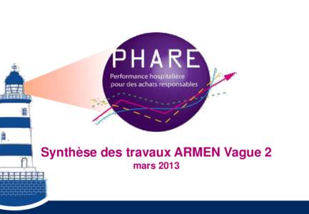 Synthèse des travaux ARMEN Vague 2 mars 2013 Au sein du programme PHARE, ARMEN est le projet majeur de l’axe Performance achat Performance Achat