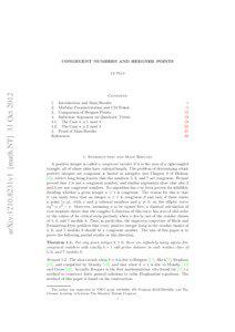 CONGRUENT NUMBERS AND HEEGNER POINTS  arXiv:1210.8231v1 [math.NT] 31 Oct 2012