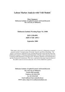 HOUSEHOLD, INCOME AND LABOUR DYNAMICS IN AUSTRALIA (HILDA) SURVEY