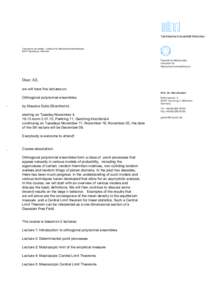 Garching bei München / Statistics / Garching-Hochbrück / Technical University Munich / Polynomial / Central limit theorem / Orthogonality / States of Germany / Mathematics / Munich