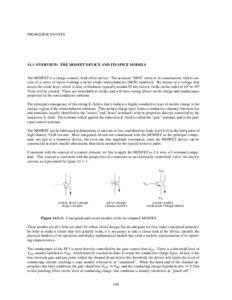 PROFESSOR’S NOTES[removed]OVERVIEW: THE MOSFET DEVICE AND ITS SPICE MODELS