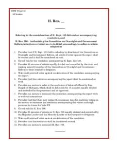 United States House of Representatives / United States House Committee on Oversight and Government Reform / Motion / United States Congress / Standing Rules of the United States Senate /  Rule XV / Standing Rules of the United States Senate / Commit / Government