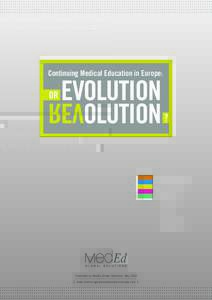 Continuing Medical Education in Europe:  Evolution REv olution or