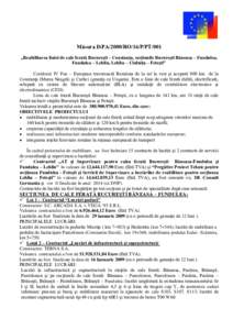 Măsura ISPA/2000/RO/16/P/PT/001 „Reabilitarea liniei de cale ferată Bucureşti – Constanţa, secţiunile Bucureşti Băneasa – Fundulea, Fundulea – Lehliu, Lehliu – Ciulniţa – Feteşti” Coridorul IV Pan 