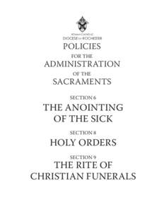 roman Catholic  Diocese of Rochester Policies for the