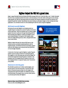 BigDoor Success Story: MLB Game Day  BigDoor helped the MLB hit a grand slam. Major League Baseball Advanced Media (MLBAM) manages MLB.com, a site that offers over 1 million baseball fans the most complete baseball infor