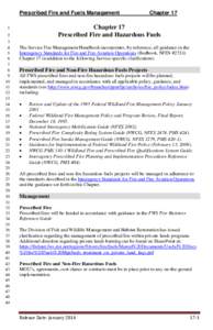 Prescribed Fire and Fuels Management  Chapter 17 Prescribed Fire and Hazardous Fuels  1