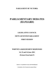 EXTRACTFROMBOOK  PARLIAMENT OF VICTORIA PARLIAMENTARY DEBATES (HANSARD)