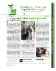Newsletter Issue 93  Summer 2012 By Jonathan Milne, BRLT Land Steward