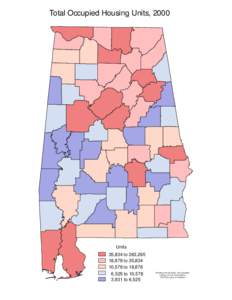 Total Occupied Housing Units, 2000  Units 35,834 to 263,265 18,878 to 35,834 10,578 to 18,878