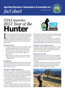 SSAA launches 2013 Year of the Hunter