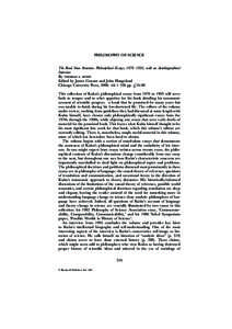 Epistemology / Scientific realism / Commensurability / Pessimistic induction / Constructive empiricism / Truth / Rudolf Carnap / Ramsey sentences / Analytic philosophy / Philosophy / Science / Philosophy of science