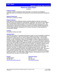 Federal Highway Administration / Intelligent transportation systems / Humanities / Law / Intelligent Transportation Systems Institute / Contemporary history / 109th United States Congress / Safe /  Accountable /  Flexible /  Efficient Transportation Equity Act: A Legacy for Users / Transportation Equity Act for the 21st Century