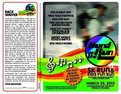 2013 Band On The Run Brochure