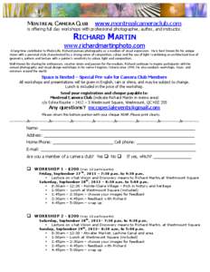Microsoft Word - Richard Martin Workshops registration fillable form_v1