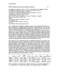 Magnetized target fusion / Plasma / Magnetohydrodynamics / Shiva Star / Field-reversed configuration / Magnetic reconnection / Magnetic field / Physics / Fusion power / Plasma physics