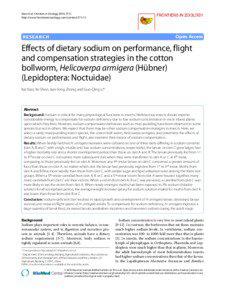 Effects of dietary sodium on performance, flight and compensation strategies in the cotton bollworm, Helicoverpa armigera (Hübner) (Lepidoptera: Noctuidae)