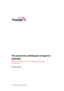 The economic contribution of sport to Australia