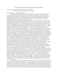 Southern Campaign American Revolution Pension Statements Pension Application of James Gilmour (Gilmore): S30432 Transcribed and annotated by C. Leon Harris State of Kentucky – Christian County S.S On this 3 day of Sept