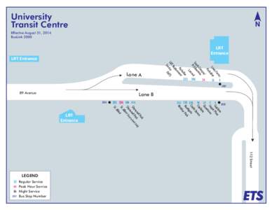 University Transit Centre Effective August 31, 2014 BusLink[removed]LRT