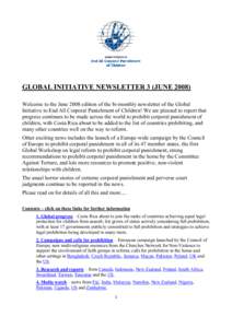 GLOBAL INITIATIVE NEWSLETTER 3 (JUNE 2008)