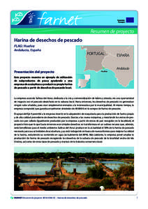 Comisión Europea Resumen de proyecto Harina de desechos de pescado FLAG: Huelva