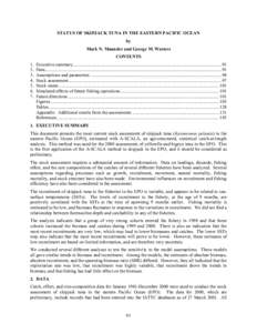 Sport fish / Stock assessment / Discards / Skipjack tuna / Fish mortality / Tuna / Skipjack / Fish aggregating device / Commercial fishing / Fish / Fisheries science / Scombridae