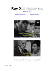 Ray X X-Rayer #131 January 30, 2017  http://x-rayer.com