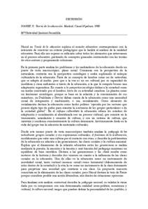 RECENSIÓN NASSIF, R. Teoría de la educación. Madrid, Cincel-Kpelusz[removed]Mª Natividad Jiménez Serradilla