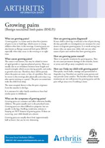 Pain / Growing pains / Arthritis / Paracetamol / Limp / Medicine / Health / Rheumatology