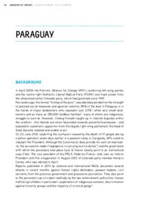 56  GEOGRAPHY OF TORTURE . A WORLD OF TORTURE . ACAT 2014 REPORT PARAGUAY