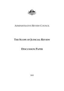Microsoft Word - Judicial Review Discussion Paper[removed]doc