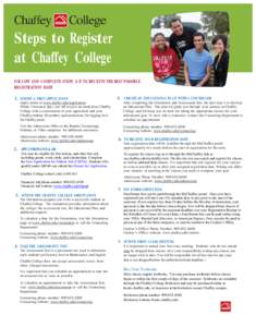 Chaffey  College Steps to Register at Chaffey College