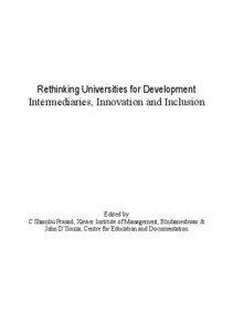    Rethinking Universities for Development