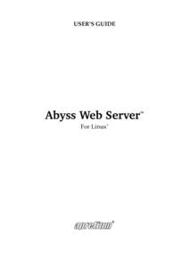 USER’S GUIDE  Abyss Web Server TM