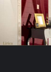 Lirica  Lirica Crema - Bordeaux 10x30 - Crema Decoro Cornice 10x30 Crema Tozzetto Cornice 10x10  1