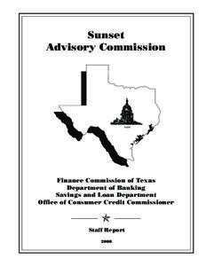 Sunset Advisory Commission Austin  Finance Commission of Texas