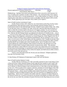 Southern Campaign American Revolution Pension Statements Pension application of Thomas Frazier W34 Elizabeth fn83NC Transcribed by Will Graves[removed]