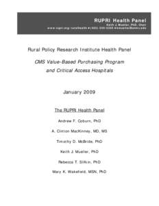 Rural Policy Research Institute Health Panel