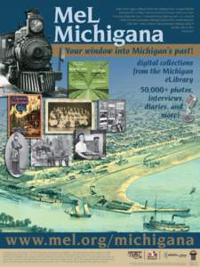 MeL Michigana Railroads Logging Mining Great Lakes shipping Ethnic heritage Detroit Automotive history Native Americans African Americans Panoramic maps Mackinac Bridge the Upper Peninsula Michigan lighthouses County his