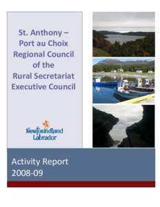 St. Anthony – Port au Choix  Regional Council  of the   Rural Secretariat Executive Council