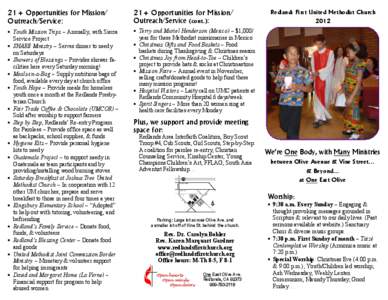 United Methodist Church / Redlands /  California / Taizé Community / Moscow United Methodist Church / Christianity / Chalcedonianism / Methodism