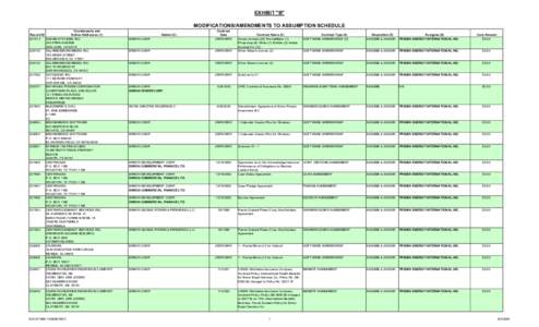 Exhibit B - Amendments to Assumption Schedule_#[removed]XLS