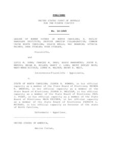 PUBLISHED UNITED STATES COURT OF APPEALS FOR THE FOURTH CIRCUIT No[removed]