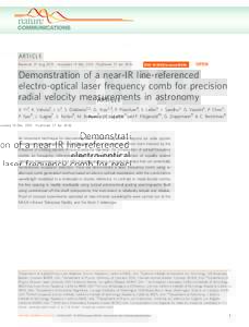 Laser science / Spectroscopy / Nonlinear optics / Electronic test equipment / Frequency comb / Interferometry / Astro-comb / NIRSpec / Spectral resolution / Spectrograph / Comb generator / W. M. Keck Observatory