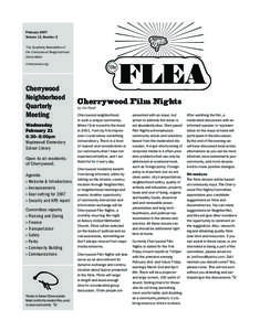 February 2007 Volume 12, Number 2 The Quarterly Newsletter of the Cherrywood Neighborhood Association cherrywood.org