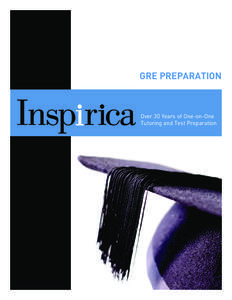 GRE PREPARATION  Over 30 Years of One-on-One Tutoring and Test Preparation  Table of Contents