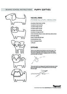 se wing school instructions  PUPPY SOF TIES YOU WILL NEED: (TO MAKE ALL 5 PUPS + MEDALLION)